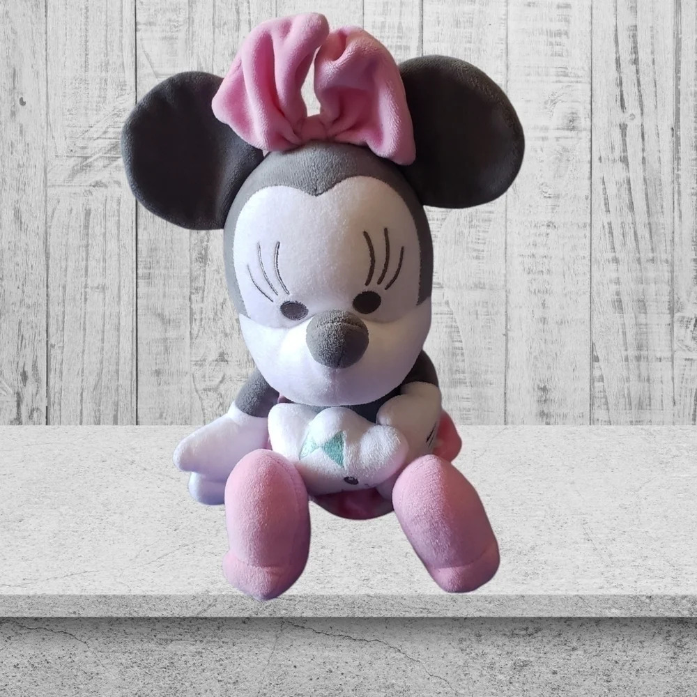Disney minnie mouse plush for baby pink&gray